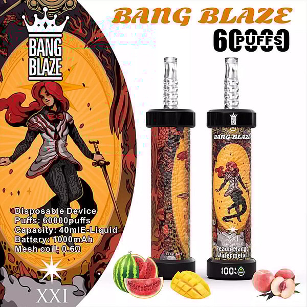 BANG Blaze 60000 Puffs Original Bang 60k LED Display Disposable Electronic Cigarettes Support customization - Image 5