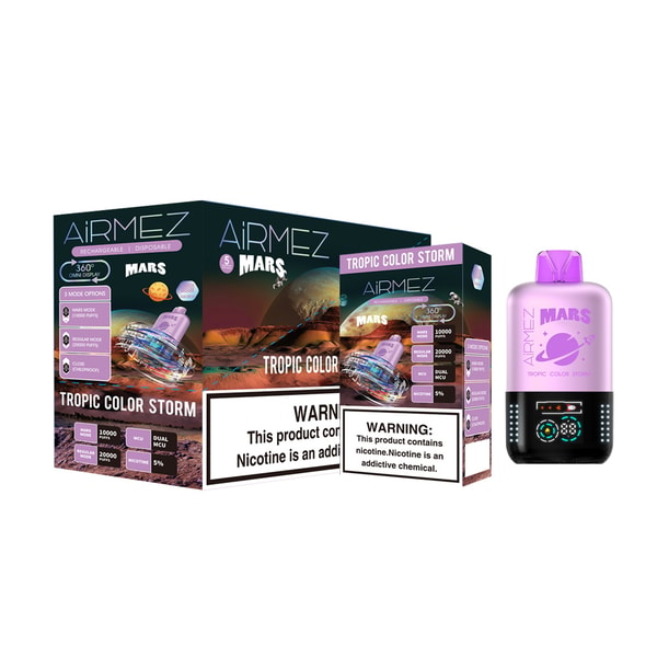 AIRMEZ Mars Pox 20000 Puffs Original Airmez 20k LED Display Disposable Electronic Cigarettes EU Warehouse 3-5 Days Delivery - Image 8