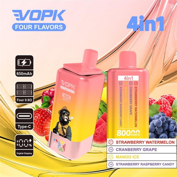 VOPK 80000 Puffs Original Vopk Four flavors 80k 4in1 Puffs Vape LED Display Disposable Electronic Cigarettes Support Customization - Image 11